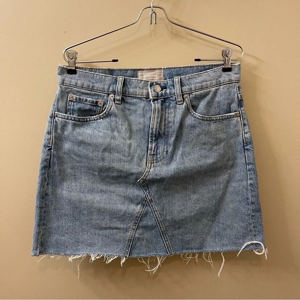Everlane The Reconstructed Denim mini Skirt size 29